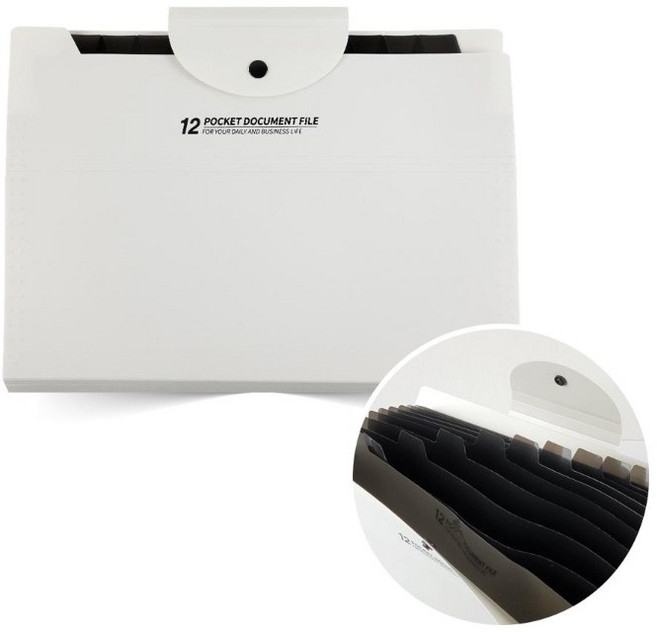 아이비스 12포켓 도큐먼트 화일 SP11685, 아이보리, 1개