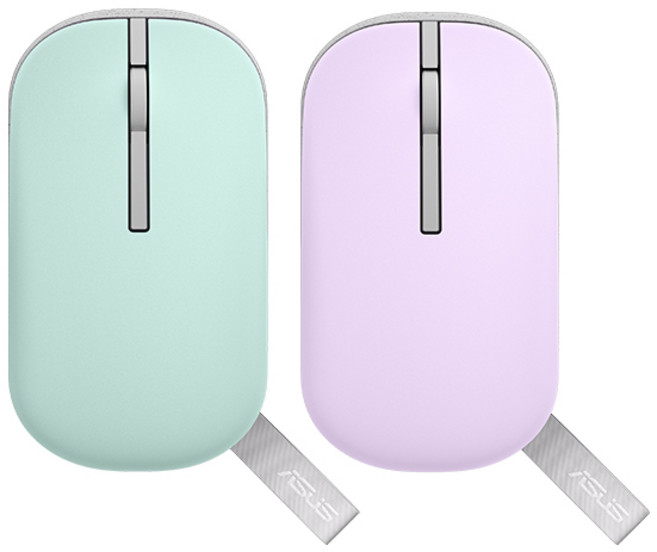 ASUS MOUSE MD100 / BT+2.4GHZ 듀얼커버 블루투스 무소음 마우스, 라일락 미스트 퍼플/브레이브 그린