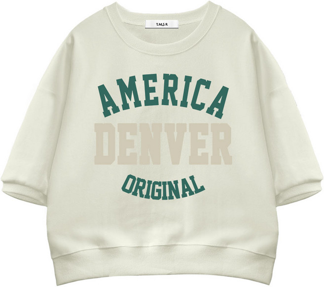 몰토벨리노 SF 덴버 세미오버핏 크롭 반팔 맨투맨