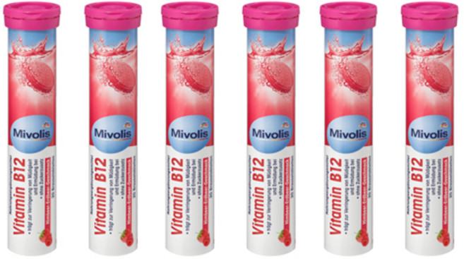 미볼리스 비타민b12 발포비타민 20정 6개 세트 독일 mivolis vitamin b12, 6세트