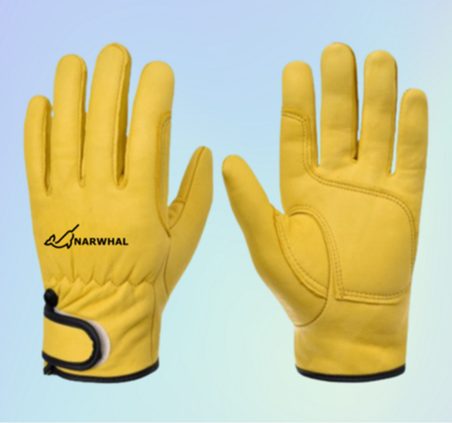 나르웨일 알곤 용접장갑 가시 용장갑 노란색 양피 - 내피있음, 1세트, 노란 - 양피
