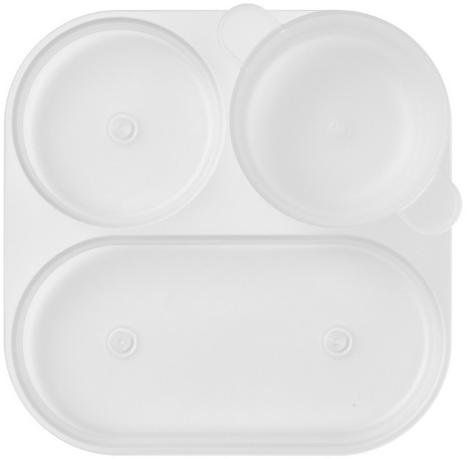 바망바망 3구 식판 + 국그릇 세트, 1개, 투명