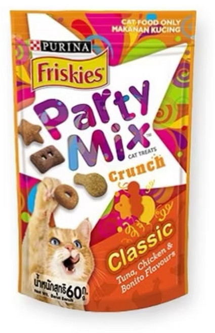 Purina 喜躍 Felix Party Mix 香酥餅 貓零食, 經典原味香酥餅60g, 12個, 60g, 經典原味