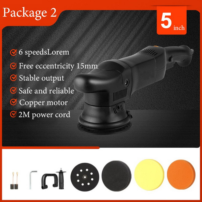 고속 클로버 15mm 트랙 더블 액션 연마기 DA15 Plus 1250w, 02 Package 2_01 220 볼트 230 볼트