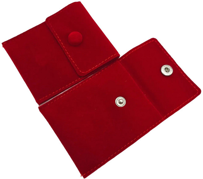 벨벳 레드 파우치 사각 주머니