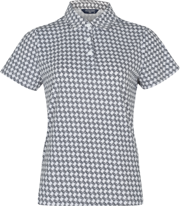 아날도바시니 골프 여성 패턴 체크 카라 반팔티셔츠