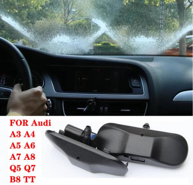 와이퍼1/2pcs 자동차 앞 유리 와셔 스프레이 노즐 제트 AUDI A3 A4 A5 A6 A8 Q3 Q5 Q7 A7 TT 용 가열, 01 1pcs With heating