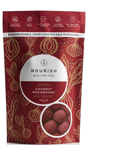 Nourish 너리시 레드 벨벳 코코넛 마카롱, 4개, 140g