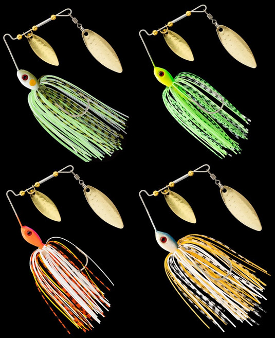 행운을파는낚시 가즈아 스피너베이트(1/2oz 3/8oz) 더블윌로우 루어 배스, 10. 1/2oz 4개세트, 17g