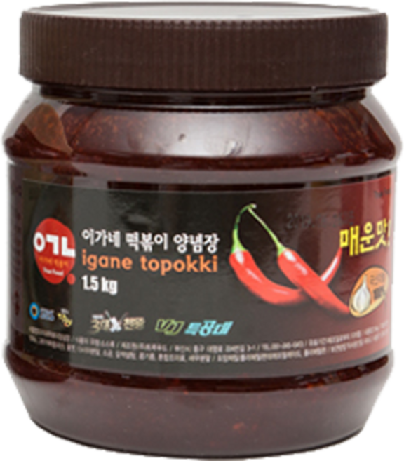 이가네 떡볶이 양념장(1.5kg) 오리지널 엄청 맛있는 유명한 떡볶이 양념 블랙라벨/ 떡볶이 만들기 넘 쉬워요~, 1.5kg, 1개