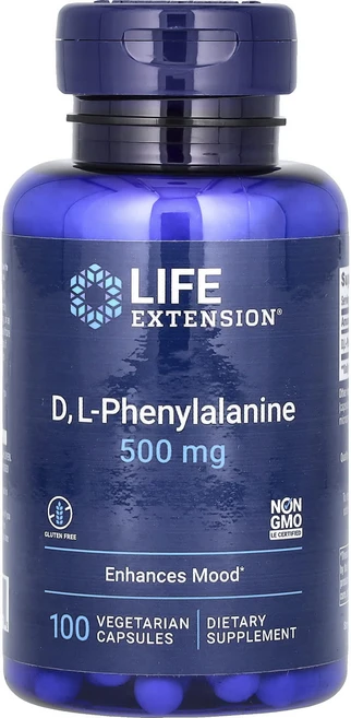 Life Extension D L-페닐알라닌 500mg 베지 캡슐 100정, LifeExtensionDL페닐알라닌500mg베지캡슐1, 1개 - 쿠팡