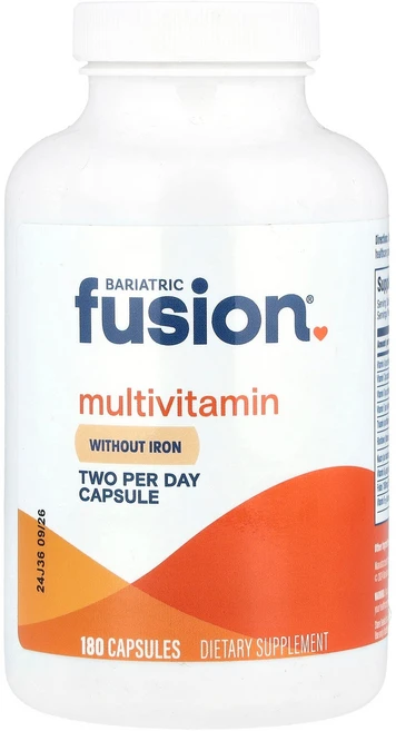 Bariatric Fusion 철분 무함유 종합비타민 캡슐 180정 BFF-00777, Bariatric Fusion, 철분 무함유 종합비타민 - 쿠팡