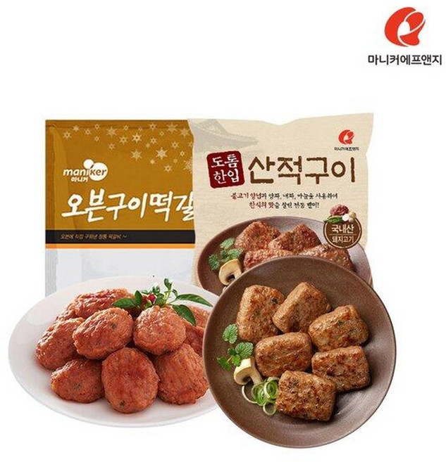 [기타][마니커에프앤지] 도톱한입산적구이 1kg + 오븐구이떡갈비 1kg, 1세트