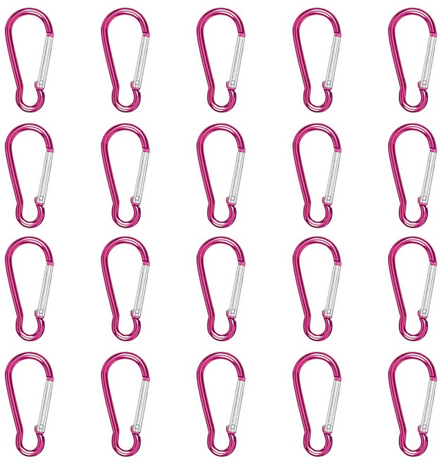카라비너 B타입 2호, 20개, 핫핑크