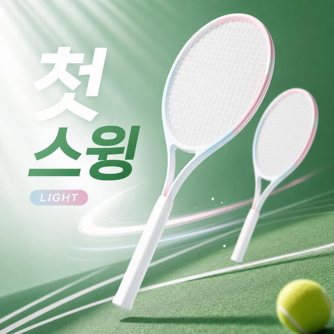 이공이공몰 테니스라켓 성인용 초보 연습 트레이닝 세트 혼합색상 남자 여자 성인 입문자용, 1개, 크리스탈 블루, 기본 모델