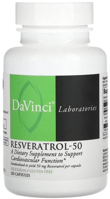 다빈치 랩 오브 버몬트 레스베라트롤-50 50 mg 캡슐 120정, 1개 - 쿠팡