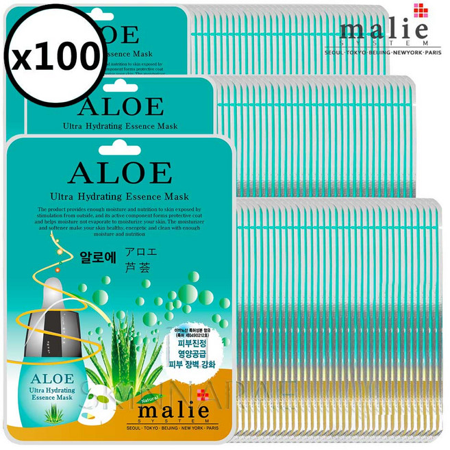 마리에 에센스 마스크팩 알로에 x 100매, 1개입, 100개
