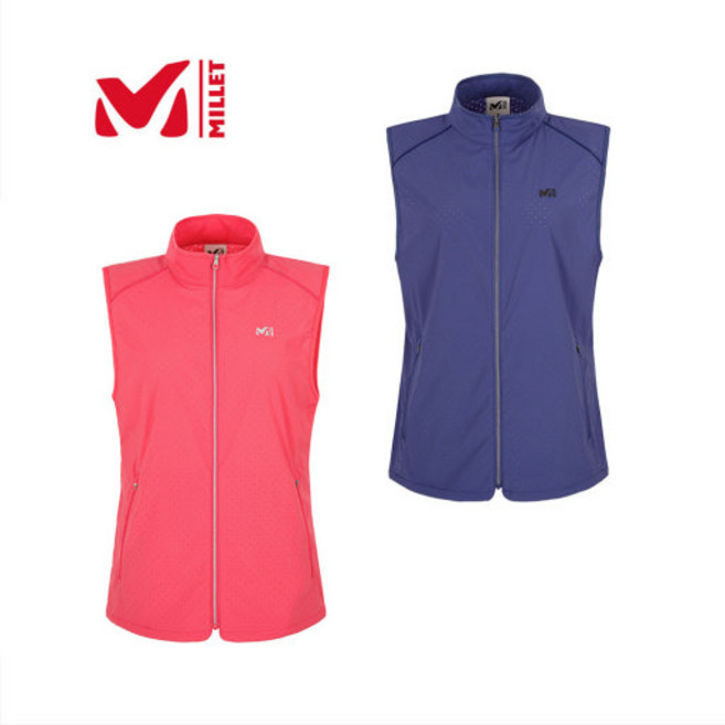 (매장정품) 밀레(MILLET) 전체적으로 통기성 벤틸레이션 터널이있어서 시원한 여성용 경량베스트 LD 카보 에어홀 베스트 MVTUV812