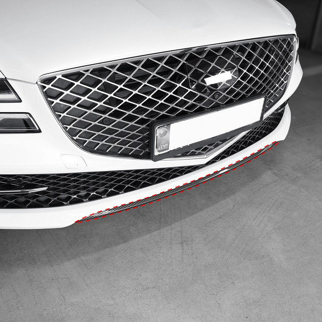 카스타 호환 G80 RG3 프론트 범퍼 가니쉬 커버 튜닝 블랙 몰딩 크롬 죽이기, 기타