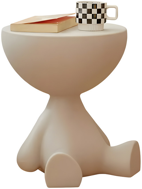 마일드하우스 귀여운 인형모양 수납 미니 협탁 테이블, 그레이