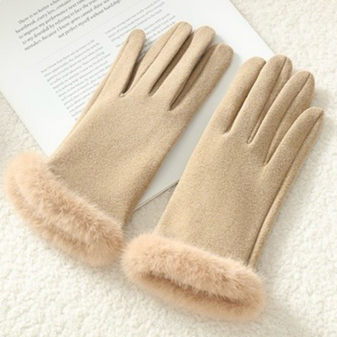 은무드 스마트터치 기모 스웨이드 여성 겨울 장갑
