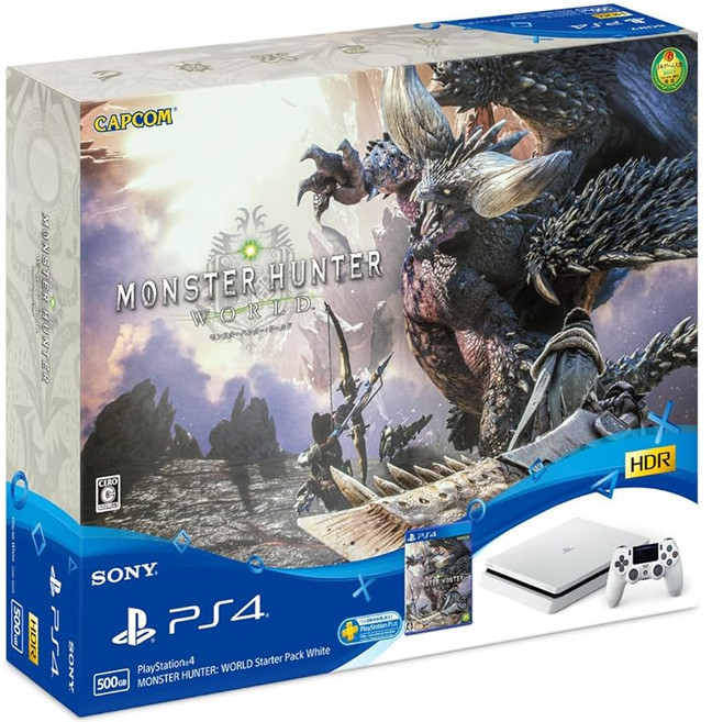 PlayStation 4 MONSTER HUNTER WORLD Starter Pack White CUHJ-10023 제조사 생산 종료, 상세페이지 참조