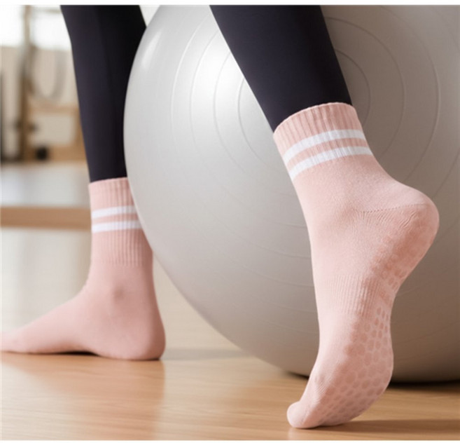 차곡담디자인 논슬립 필라테스 양말 4켤레 믹스컬러 발바닥고무