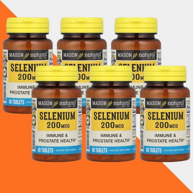 Mason Natural 셀레늄 200mcg 60정, 6개 - 쿠팡