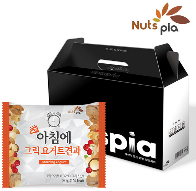 너츠피아 아침에 그릭요거트 50봉 선물세트, 50개