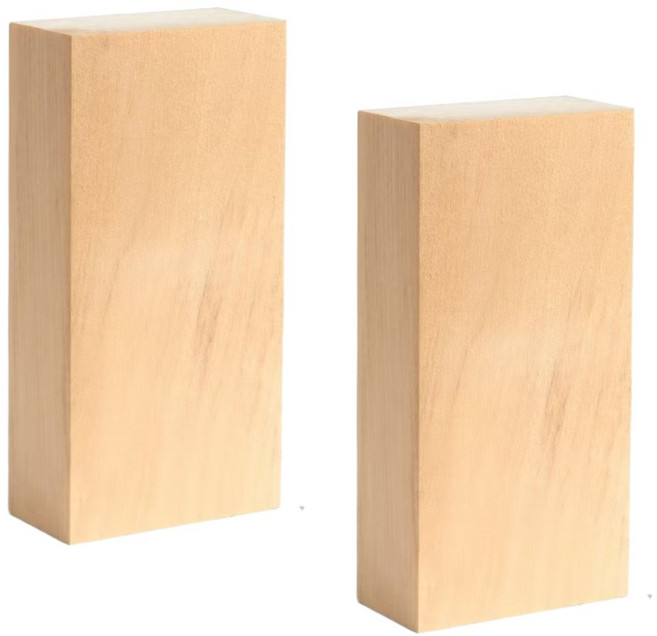 숲인더시티 우드카빙 나무목재 바스우드, 1세트, 5X10X20cm 2개