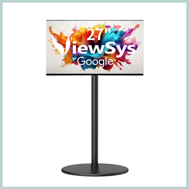 뷰시스 무빙 스마트 삼탠바이미 SET 이동식 TV 거치대 스탠바이미 삼성 M7 삼텐바이미 SET, 방문설치(스탠드형), VSM270SF(블랙), 27인치