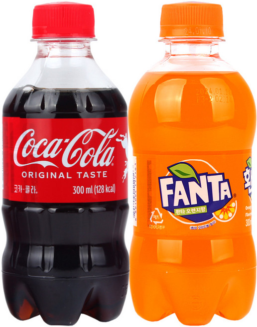 코카콜라&환타오렌지 300ml x 각(총), 12개