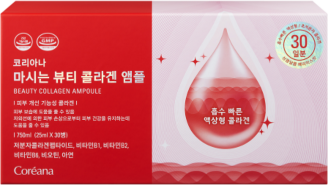 [기능성인증완료]코리아나 마시는 뷰티 콜라겐 앰플, 1박스, 30회분