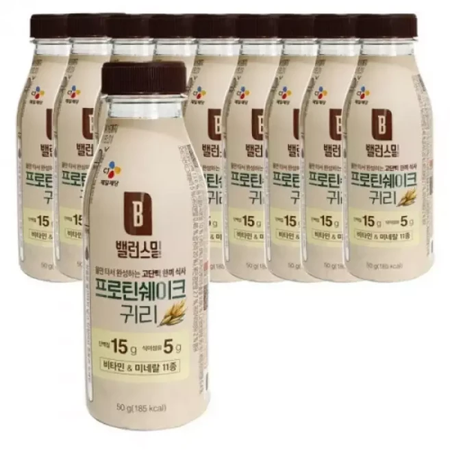 밸런스밀 프로틴쉐이크 귀리 10개/단백질/식사대용, 50g