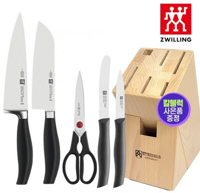 즈윌링 헹켈 5스타 칼 5종 + 블록 세트 HK30144-005HD, 1세트, 6종