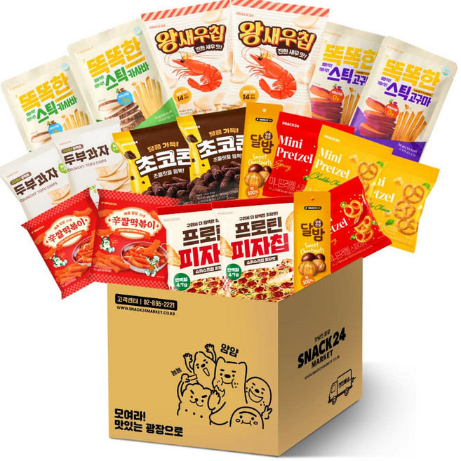 스낵24 인기과자 10종 모음 선물세트, 1세트, 20종