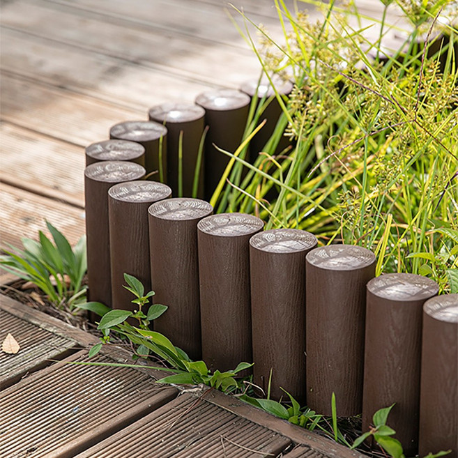 셀파스트 우드패턴 쉬운 스파이크 설치 화단분리대 정원말뚝 울타리 테두리 (1박스) 2.3m, 셀파스트 정원말뚝 34-041(브라운) 1박스 2.3m