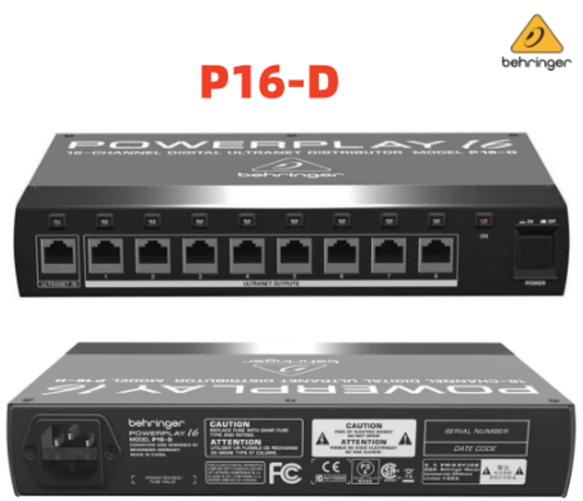 호환 Behringer Powerplay P16-M P16-D 16 채널 디지털 개인 믹서 입력 모듈 분배, 03 P16-D