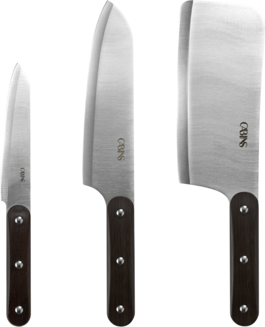 카빈스 모던 시리즈 주방용 식칼 3종, (풀세트)과도+식도+중식도, 1개