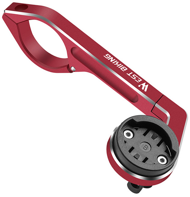 시그니처베이지 웨스트바이킹 스템 마운트 가민 브라이튼 고프로 라이트 거치대 YPZ358, 레드, 1개