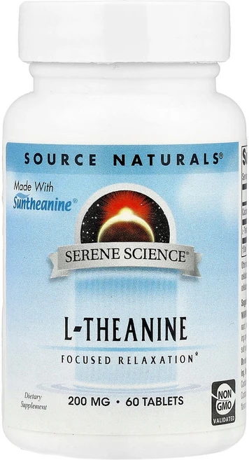 소스내츄럴스 Source Naturals Serene Science® L-Theanine 60 Tablets, 소스내츄럴스 Source Naturals, Serene - 쿠팡