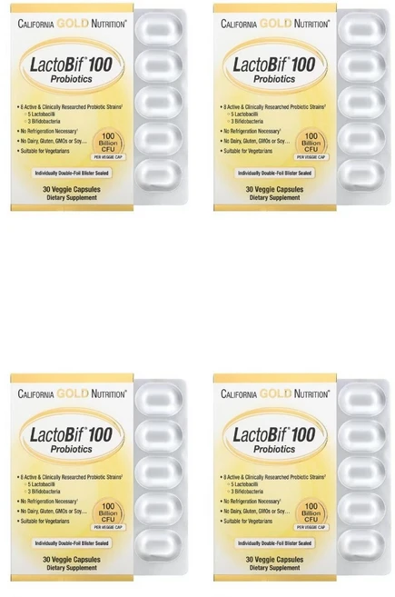 캘리포니아 골드 뉴트리션 락토비프 1000억 30정, 4개 - 쿠팡