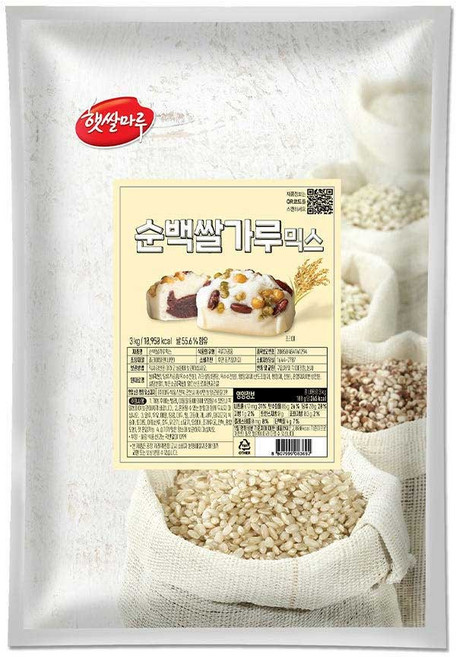 순백쌀가루(국산쌀) 3kg / 햇쌀마루 프리믹스, 1개, 1개