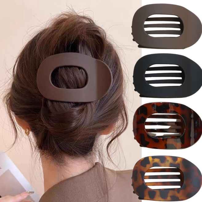 덕스훅 배김없는 올림머리 납작 헤어 집게핀 대형