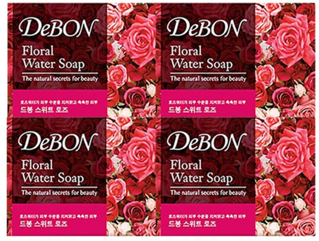 드봉 목욕 비누 스위트 로즈, 100g, 4개입