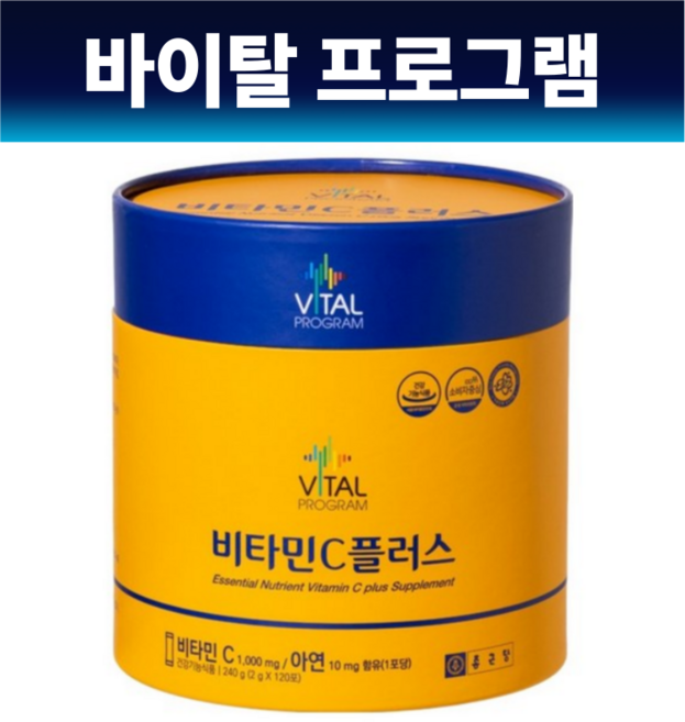 바이탈프로그램 비타민C 플러스 1000mg, 120회분, 2개