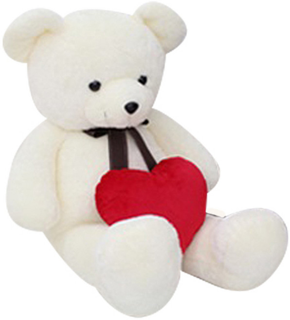 포근포근 자이언트 사랑해 큰곰인형 초대형 + 하트쿠션, 150cm, 아이보리 + 랜덤 발송, 1세트