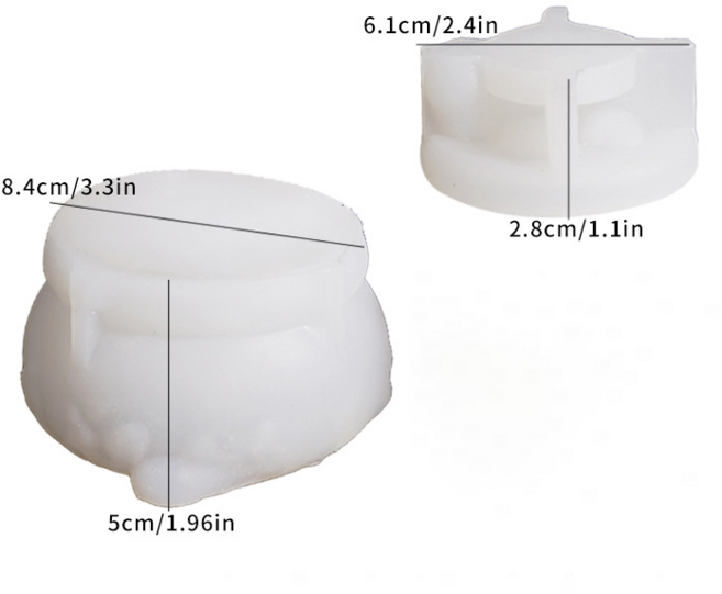 할로윈 분위기 해골 보관함 실리콘 몰드 세라믹 왁스 제품 석고 장식에 적합, 01 1set