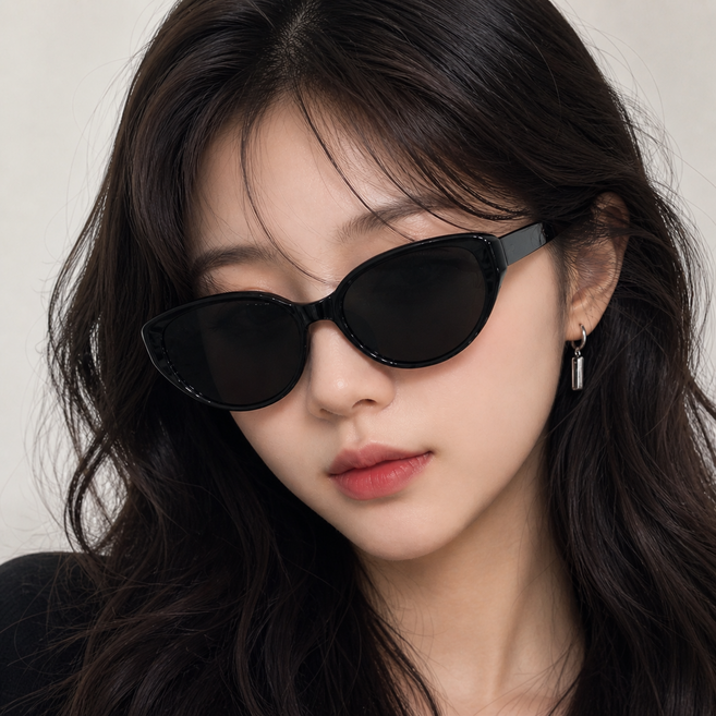 히즈엔 자외선차단 99% 편광 캣아이 여성 남성 선글라스