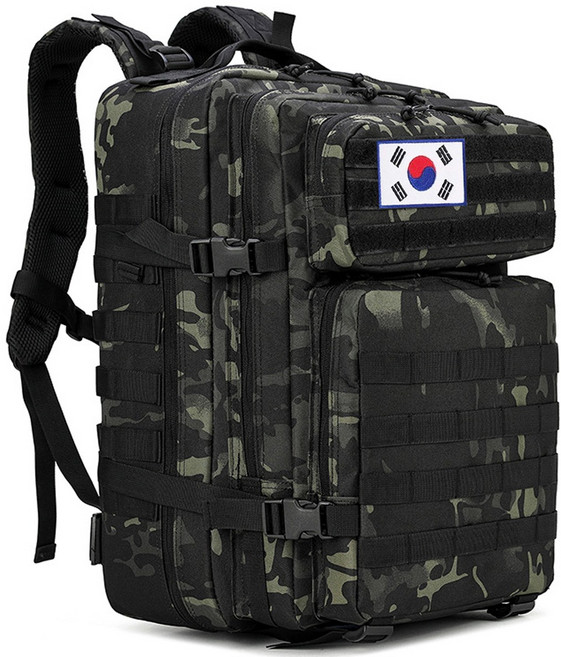45리터 대용량 군용 전술 백팩 여행 캠핑 피트니스 하이킹 백팩